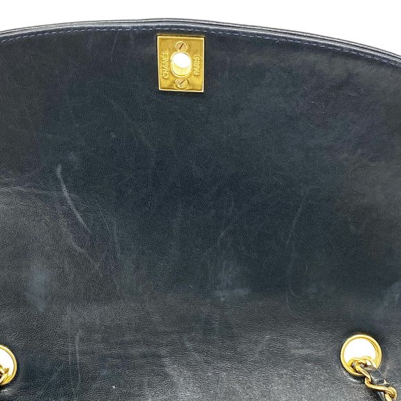 Chanel Shoulder Bag Diana Chain Lambskin Black Gold Hardware Women's - Picture 7 of 14